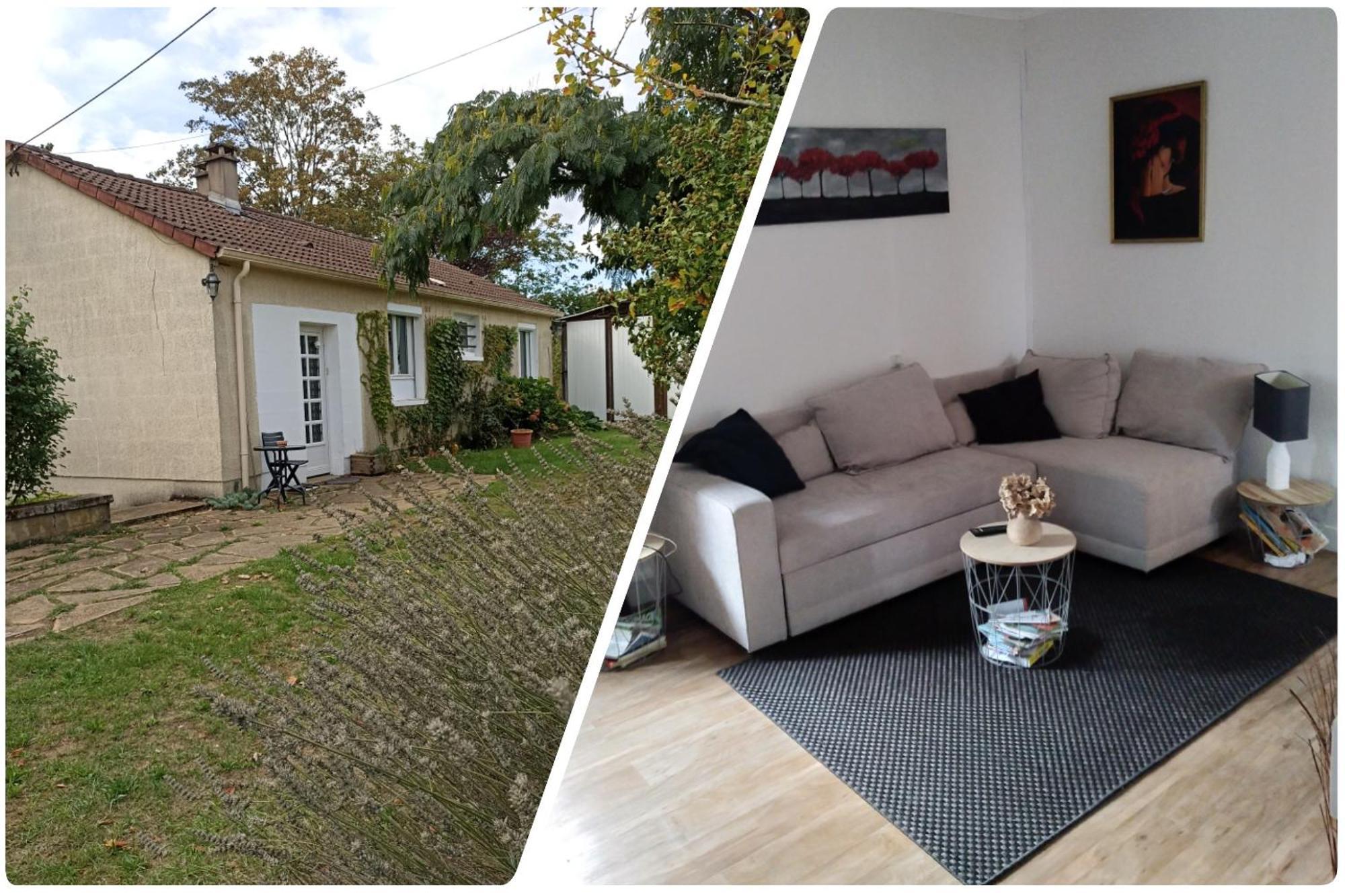 Maison de village en bord de rivière Narcy Esterno foto